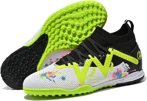 Men's Football Shoes Spikes High Top Football Boots Spikes Youth Professional Sports Futsal Shoes Sneakers Soccer Shoes