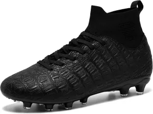 Men's High-Top Soccer Cleats for Youth & Kids ?C Lightweight Football Cleats for Firm Ground & Turf ?C Durable Training Futsal Shoes, Athletic Boys' Football Shoes for Indoor & Outdoor Play