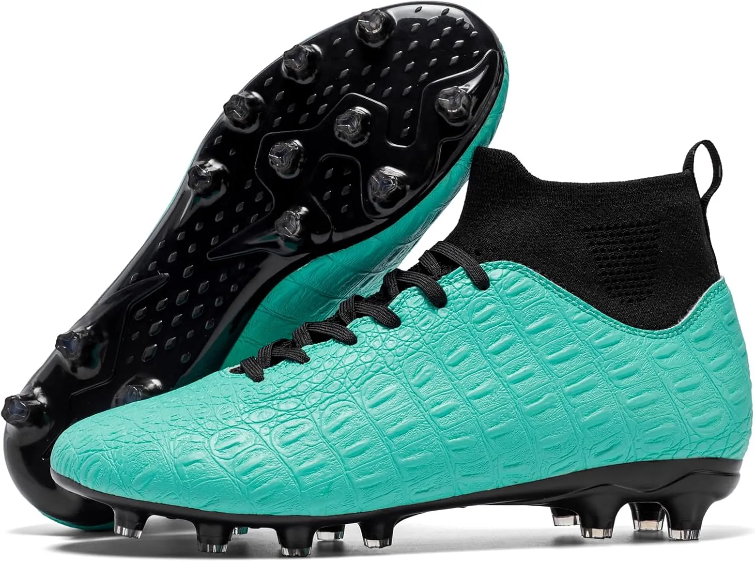Men's High-Top Soccer Cleats for Youth & Kids ?C Lightweight Football Cleats for Firm Ground & Turf ?C Durable Training Futsal Shoes, Athletic Boys' Football Shoes for Indoor & Outdoor Play