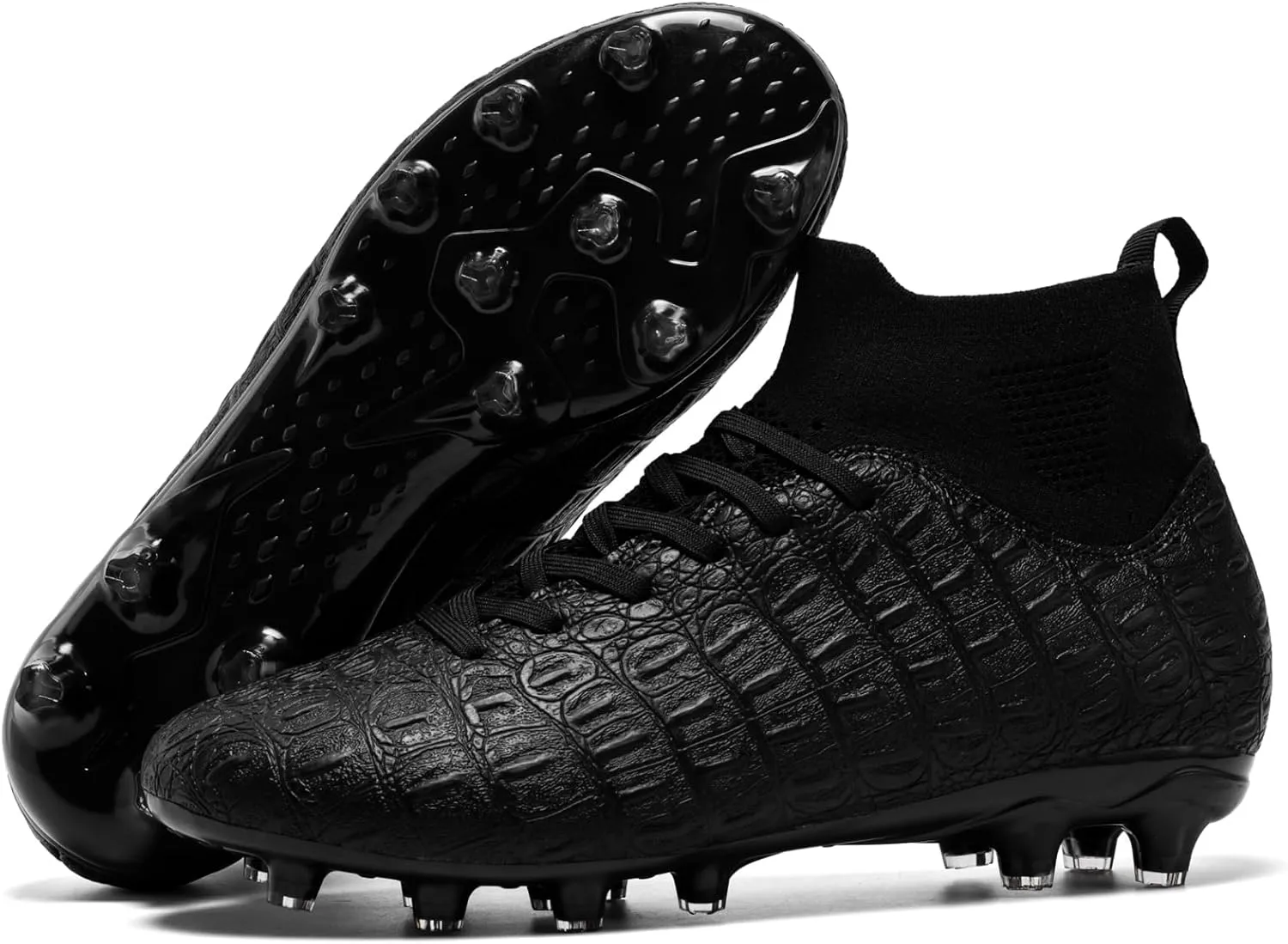 Men's High-Top Soccer Cleats for Youth & Kids ?C Lightweight Football Cleats for Firm Ground & Turf ?C Durable Training Futsal Shoes, Athletic Boys' Football Shoes for Indoor & Outdoor Play