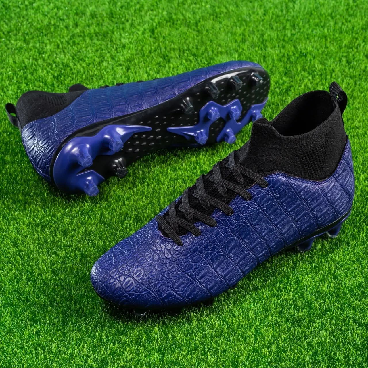 Men's High-Top Soccer Cleats for Youth & Kids  Lightweight Football Cleats for Firm Ground & Turf  Durable Training Futsal Shoes, Athletic Boys' Football Shoes for Indoor & Outdoor Play