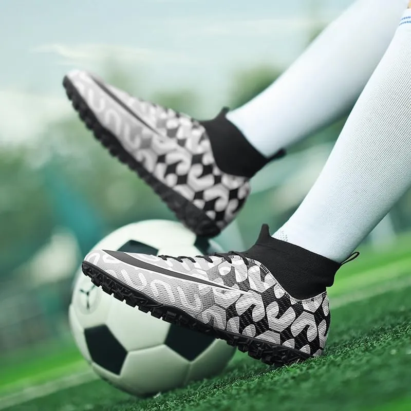 Men's Soccer Shoes Outdoor Turf Indoor Soccer Training Sneaker Professional High-Top Athletic Football Boots Breathable Cleats