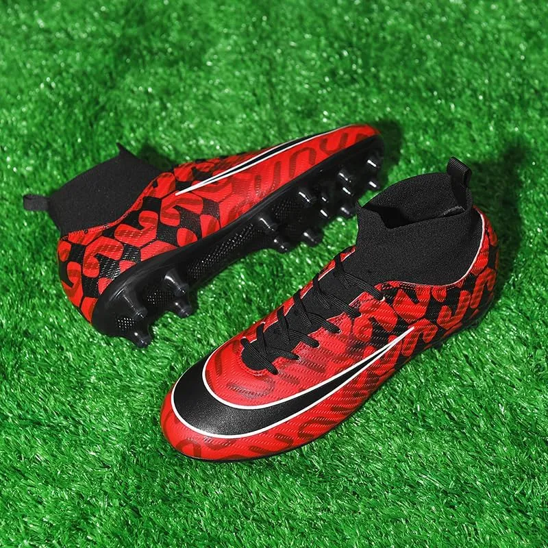 Men's Soccer Shoes Outdoor Turf Indoor Soccer Training Sneaker Professional High-Top Athletic Football Boots Breathable Cleats