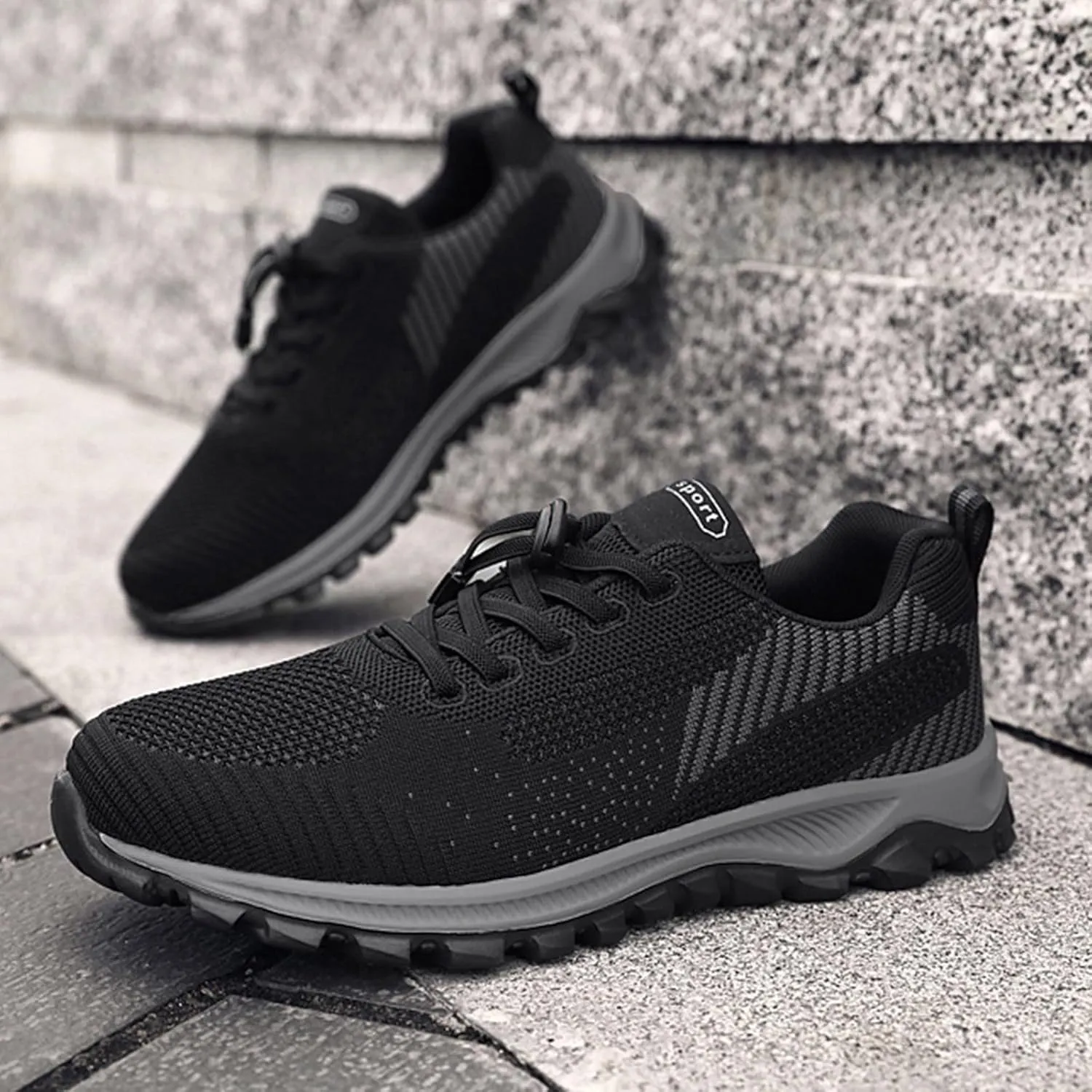 Mens Walking Shoes Non Slip Work Shoes Lightweight Non Slip Running Shoes Breathable Mesh Sneakers for Tennis
