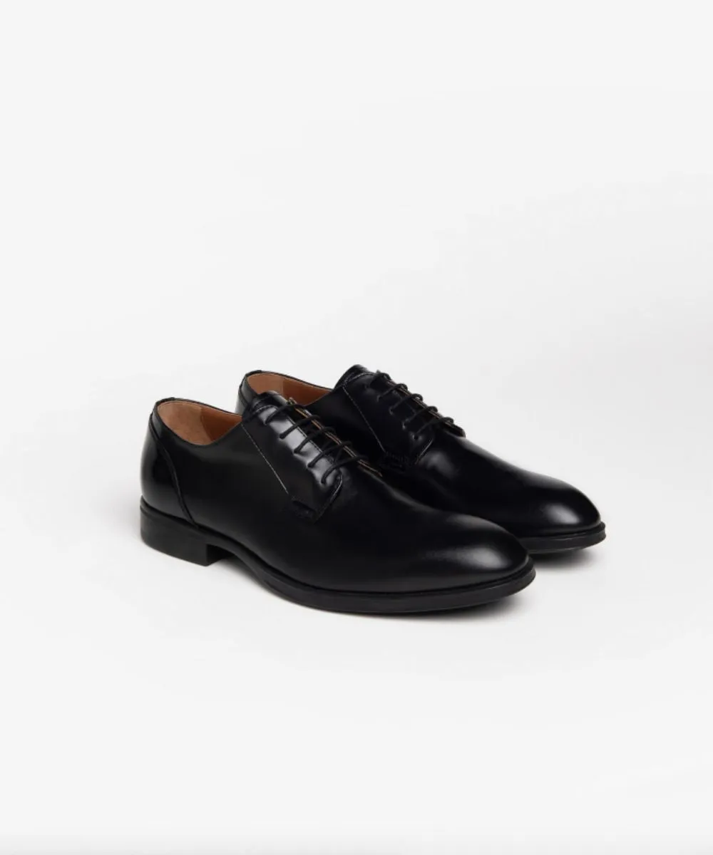 NERO GIARDINI LEATHER TIE UP SHOES BLACK