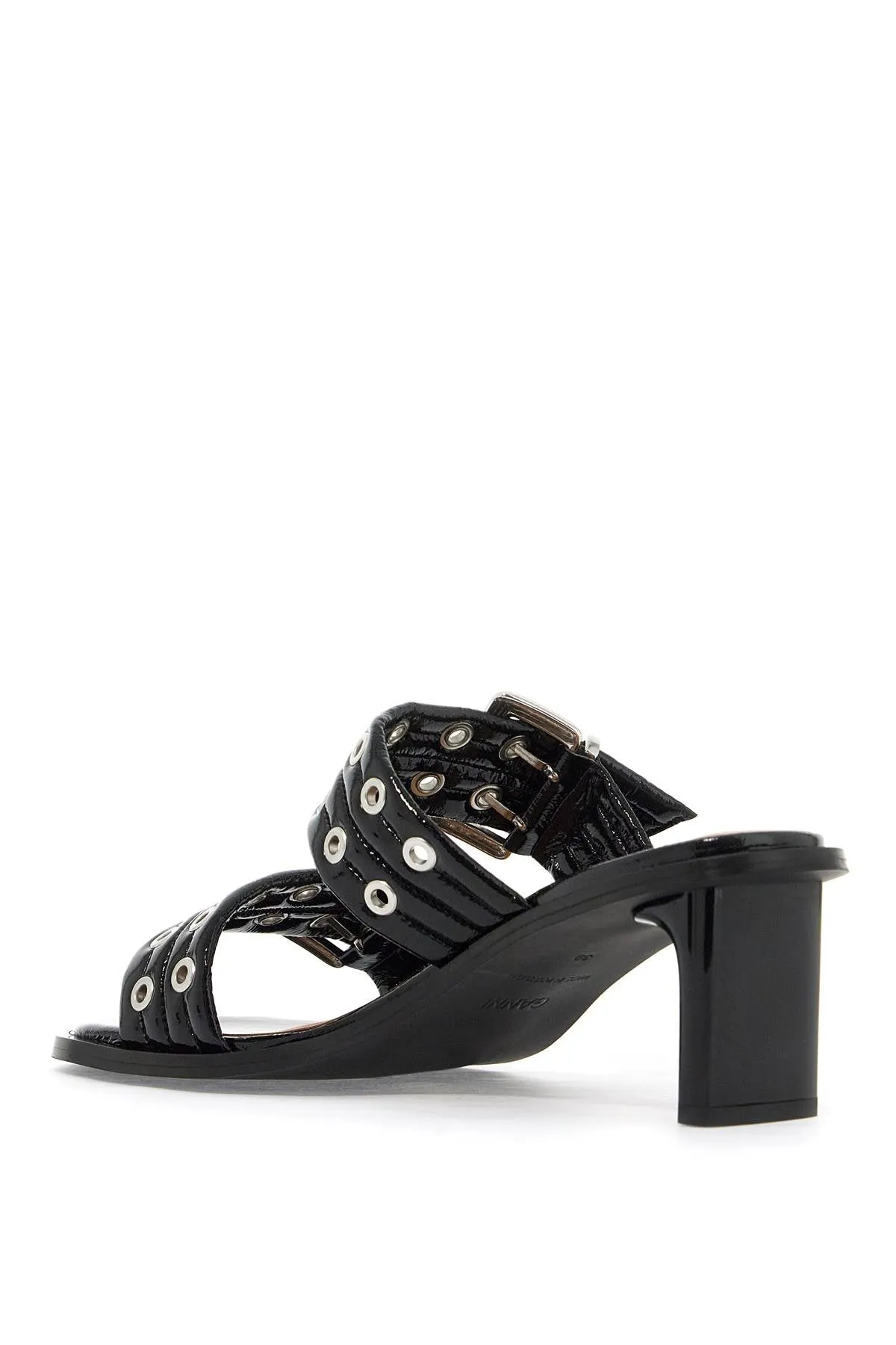 "women's patent buckle m