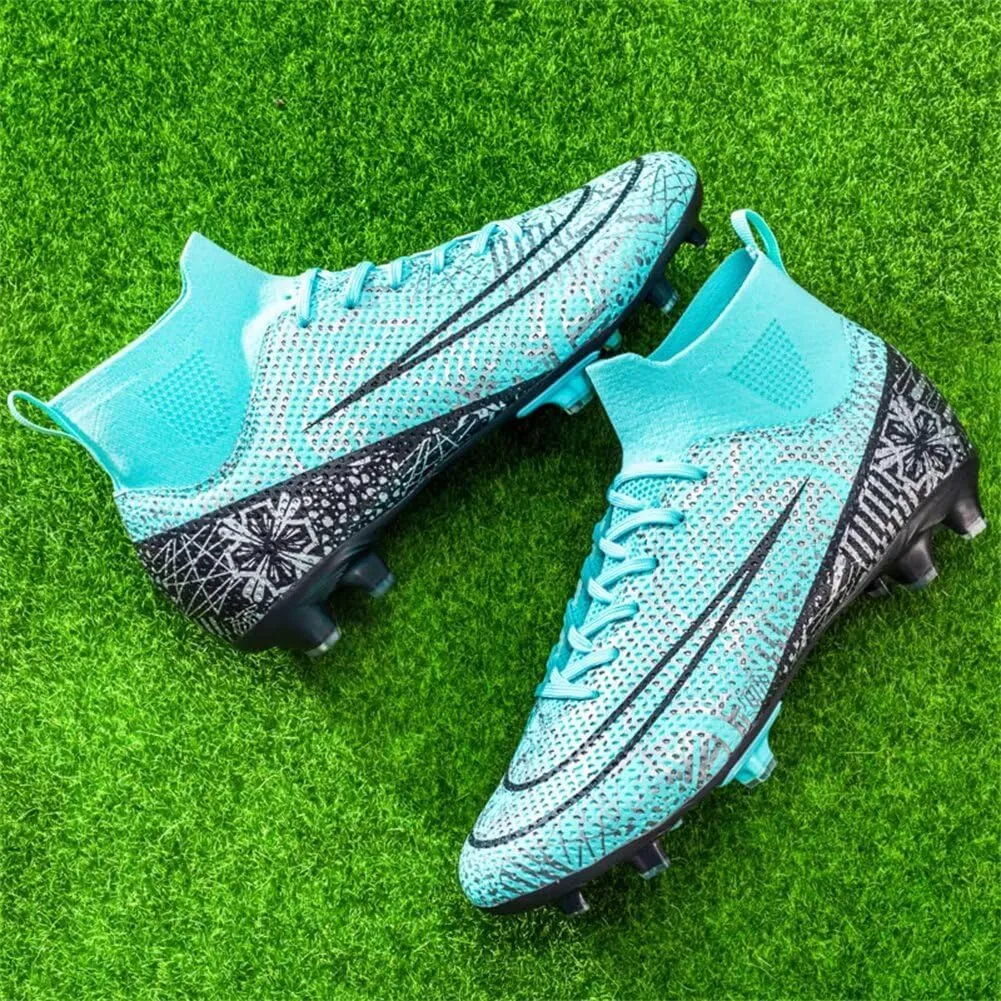 Soccer Cleats for Mens Womens Soccer Shoes High top Outdoor Footall Boots Ankle Professional Training Sneakers