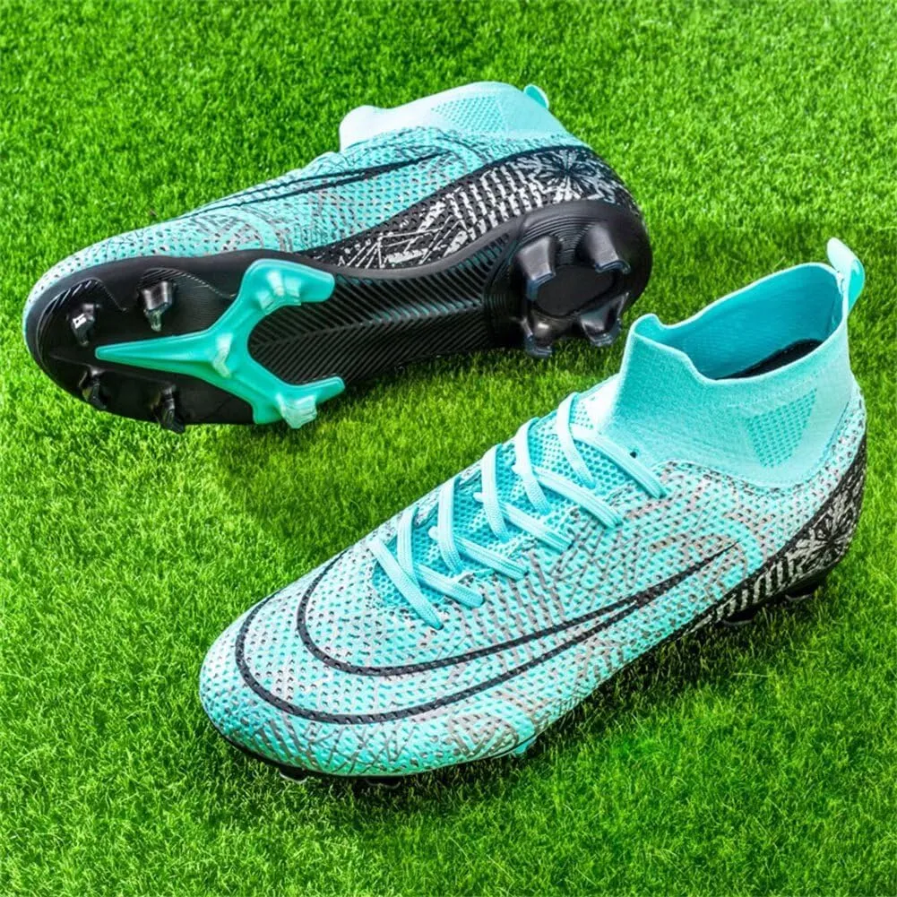 Soccer Cleats for Mens Womens Soccer Shoes High top Outdoor Footall Boots Ankle Professional Training Sneakers