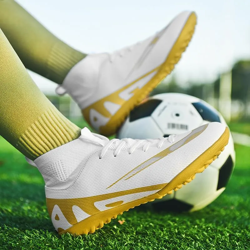 Soccer Cleats Men Soccer Boots Outdoor Turf Training Youth Soccer Cleats High-Top for Big Boys Soccer Shoes