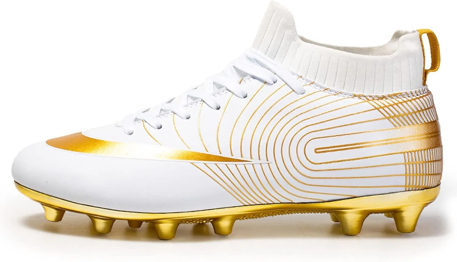 Soccer Cleats Mens AG High-Top Ankle Support,Football Cleats Youth Non-Slip Wear Resistant,Indoor Soccer Shoes Kids Soft Comfortable
