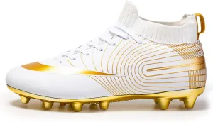 Soccer Cleats Mens AG High-Top Ankle Support,Football Cleats Youth Non-Slip Wear Resistant,Indoor Soccer Shoes Kids Soft Comfortable