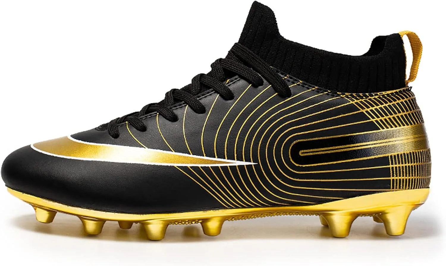 Soccer Cleats Mens AG High-Top Ankle Support,Football Cleats Youth Non-Slip Wear Resistant,Indoor Soccer Shoes Kids Soft Comfortable