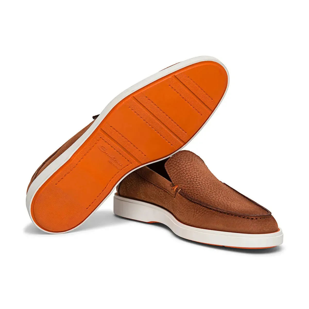 Tan Nubuck Classic Slip-On Loafers