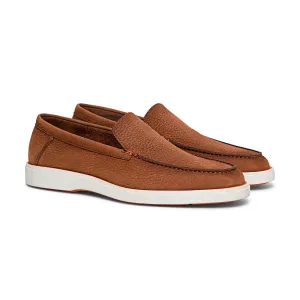 Tan Nubuck Classic Slip-On Loafers