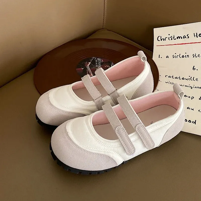 TAVIMART  -  Mary Janes Women Sneakers Shallow Ballet Flats Casual Streetwear Sports Shoes Hook Loop Soft Loafers Women's Summer Footwear