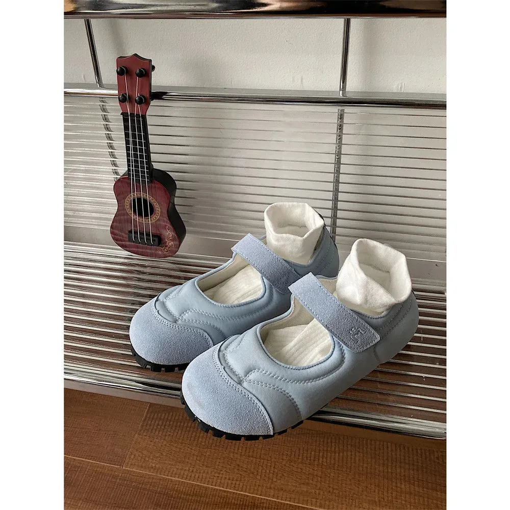 TAVIMART  -  Mary Janes Women Sneakers Shallow Ballet Flats Casual Streetwear Sports Shoes Hook Loop Soft Loafers Women's Summer Footwear