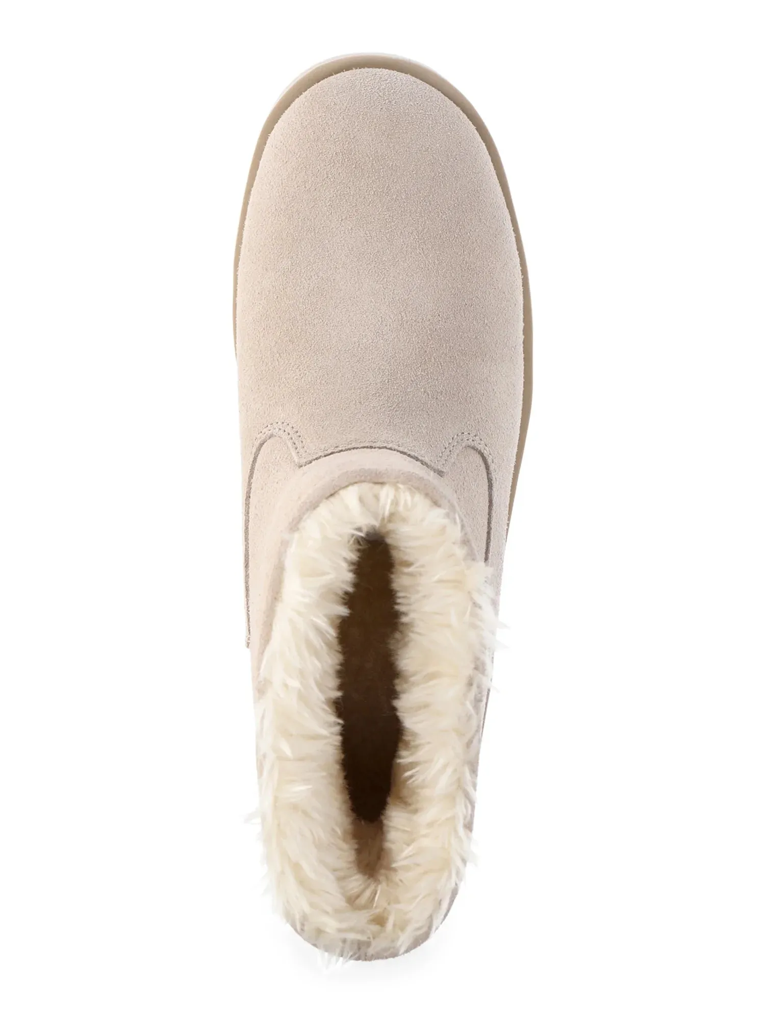 Time and Tru Women's Genuine Suede Platform Cozy Boots, Sizes 6-11