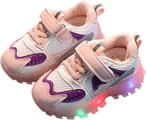 Toddler Baby Sneakers Sport Shoes Kids Baby Girls Boys Sneakers Bling Led Light Luminous Sport Shoes