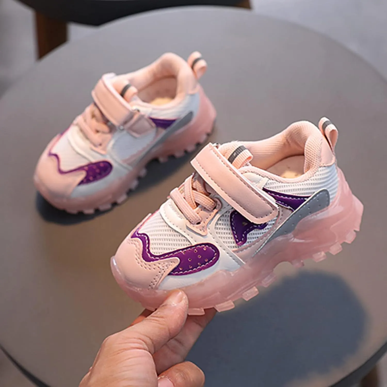 Toddler Baby Sneakers Sport Shoes Kids Baby Girls Boys Sneakers Bling Led Light Luminous Sport Shoes