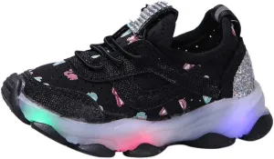 Toddler Girl Shoes Children Kid Run Sport Crystal Girls Luminous Baby Shoes Led Baby Shoes Gift