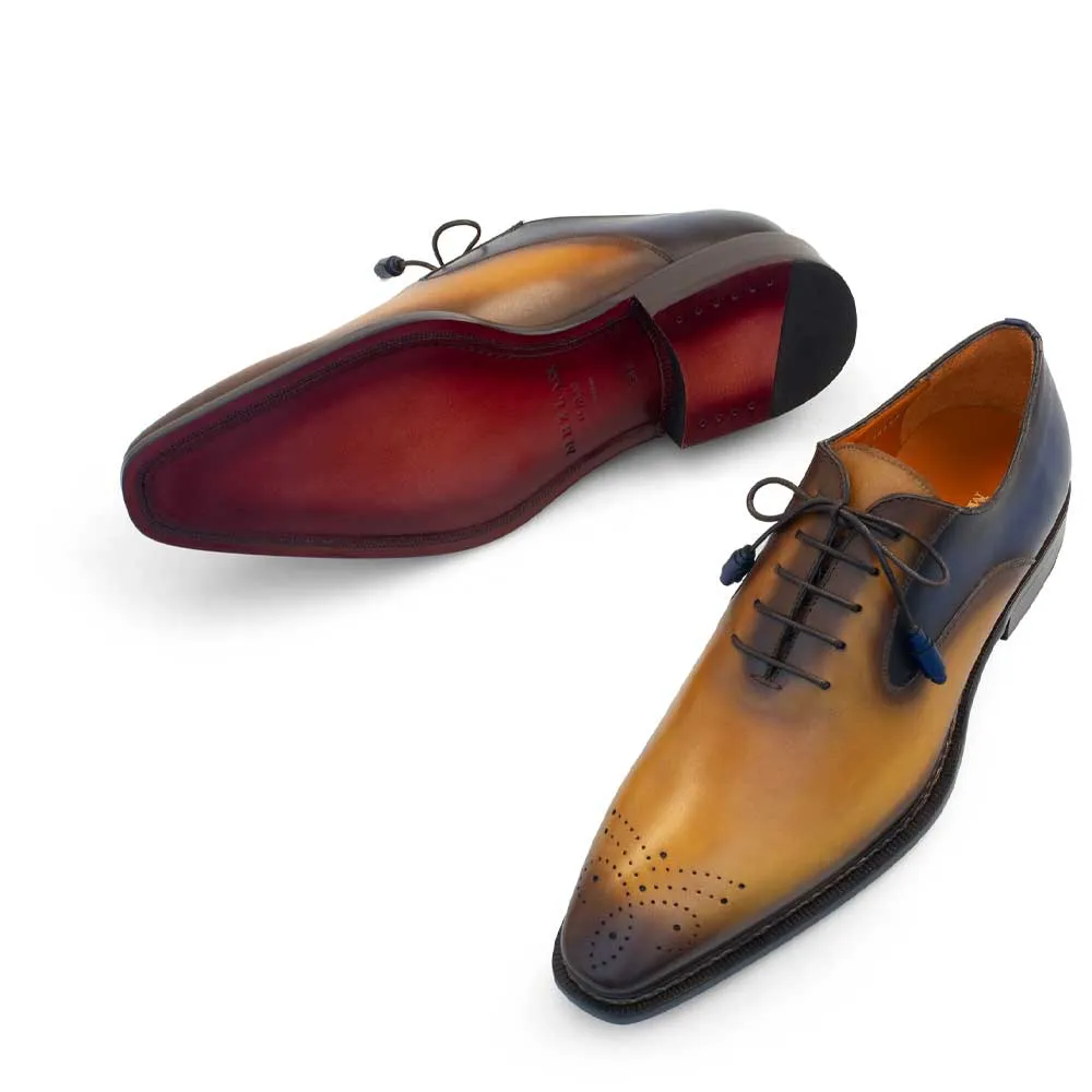 Two-Tone Plain Toe Lace Up