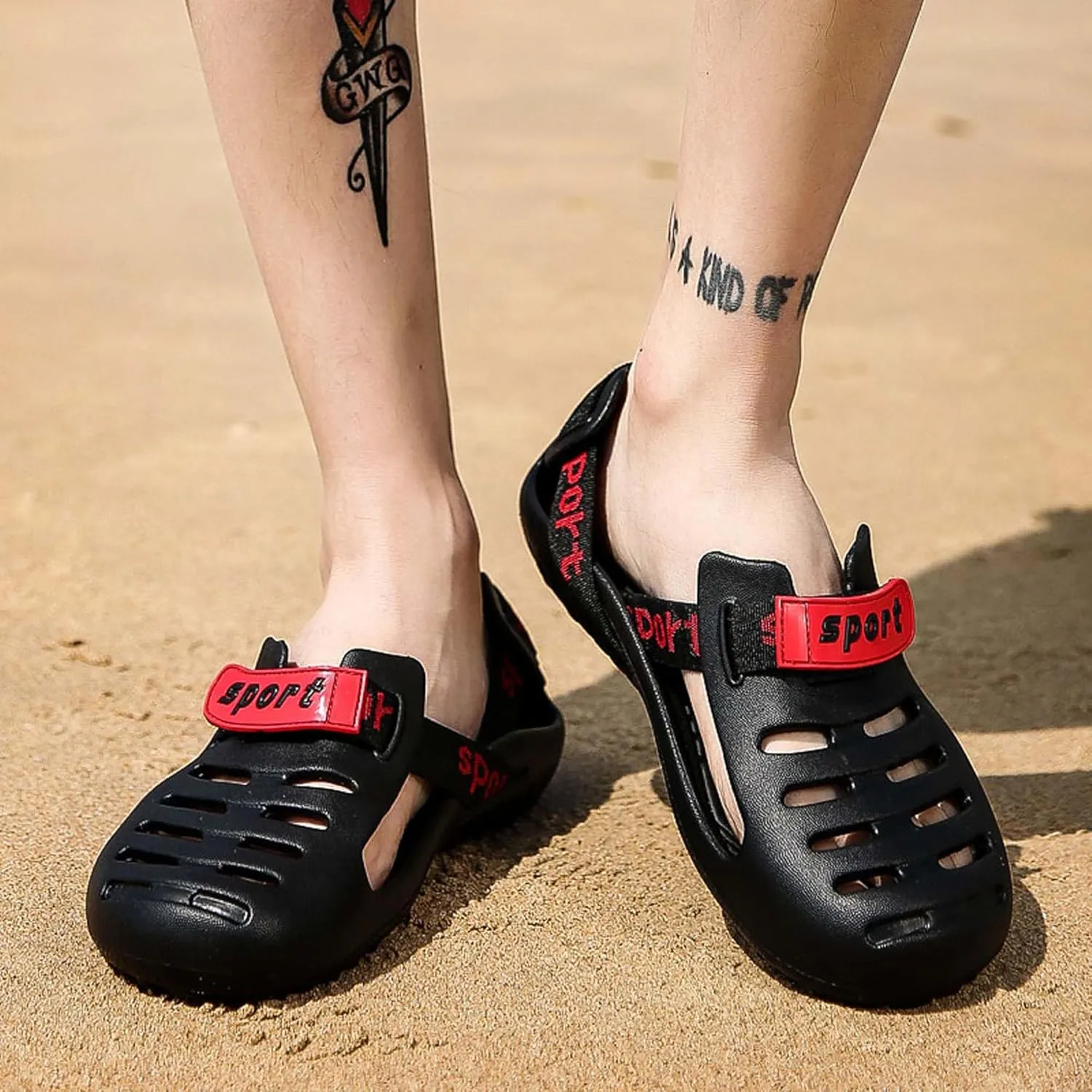 Water shoes men summer fast drying swimming beach water shoes water sports diving hiking sailing travel breathable comfortable asual fashionable anti slipwear-resistant
