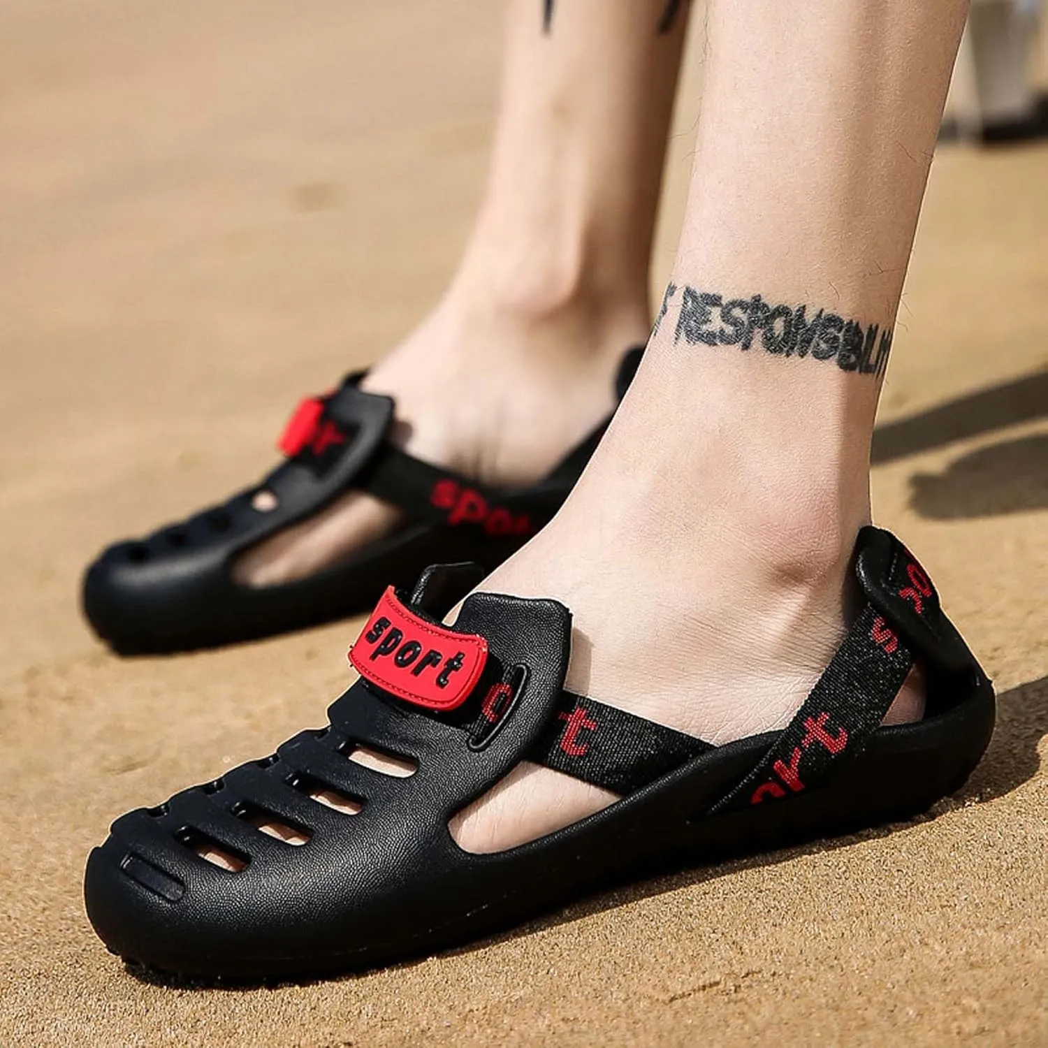 Water shoes men summer fast drying swimming beach water shoes water sports diving hiking sailing travel breathable comfortable asual fashionable anti slipwear-resistant