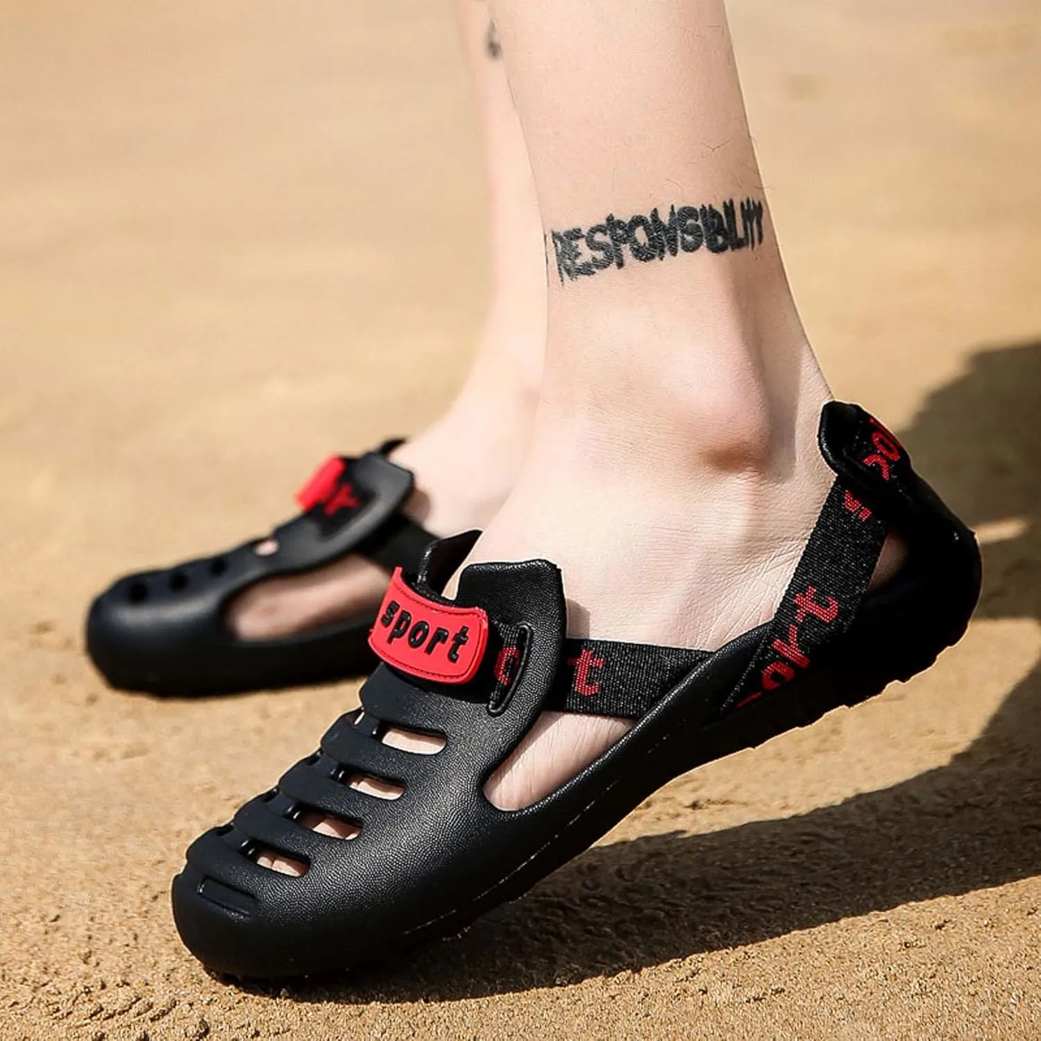 Water shoes men summer fast drying swimming beach water shoes water sports diving hiking sailing travel breathable comfortable asual fashionable anti slipwear-resistant