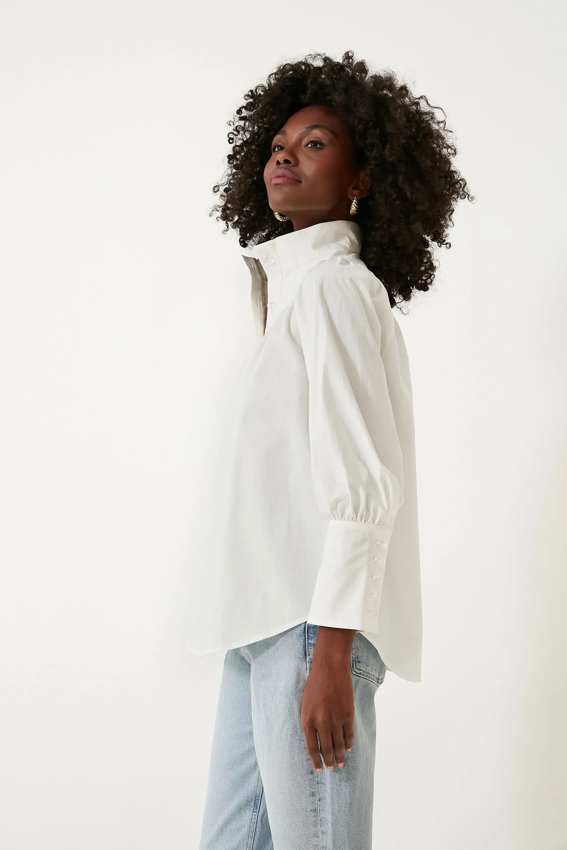 White Poplin Corrigan Blouse