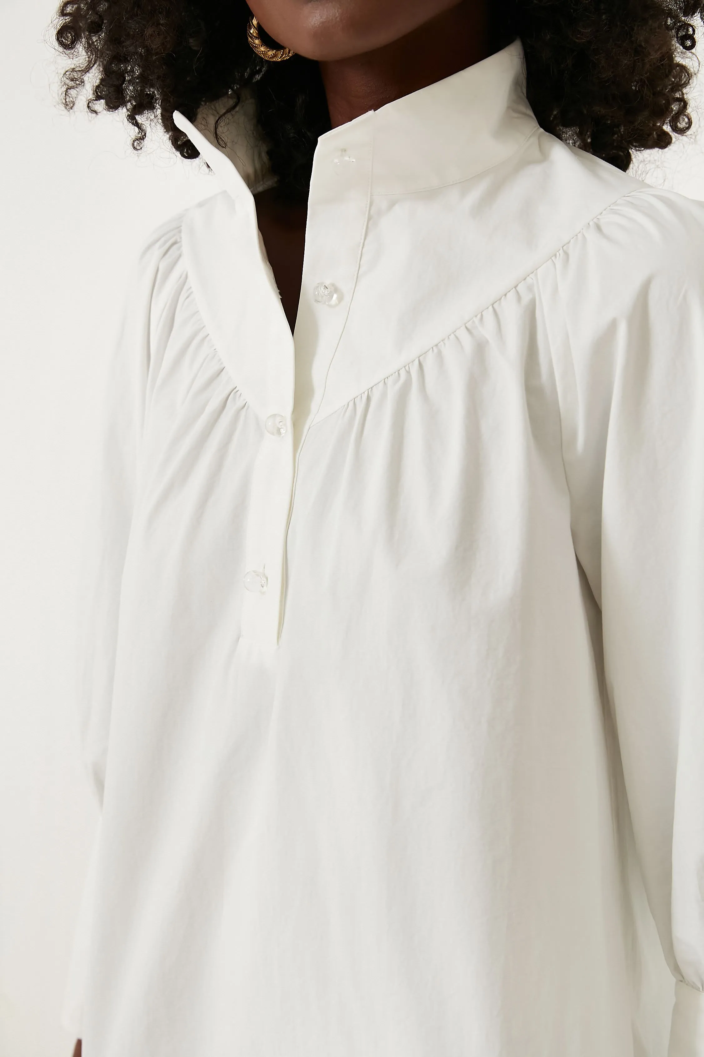 White Poplin Corrigan Blouse
