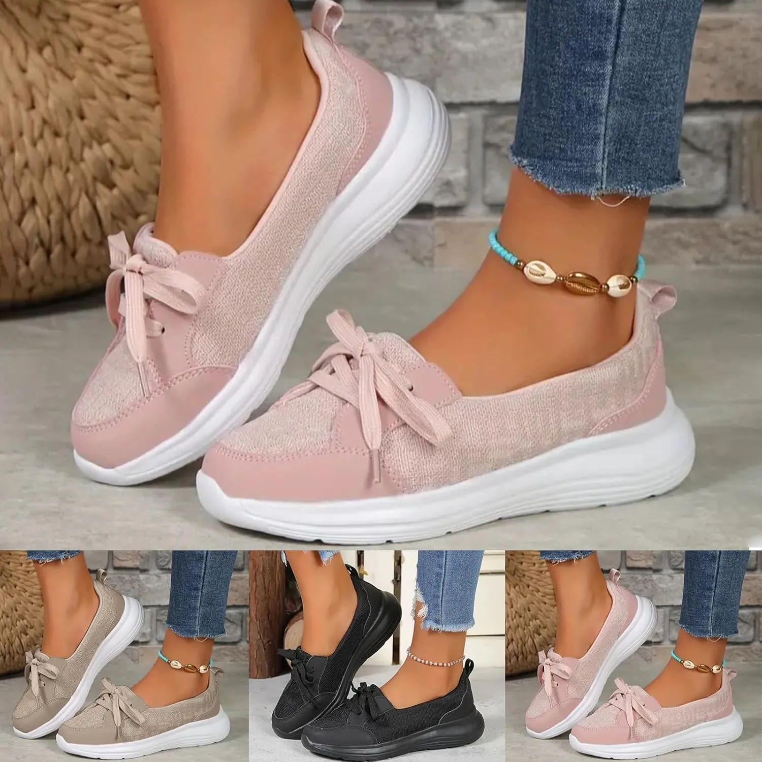 Women's Orthopedic Shoes Dressy Breathable Slip On Non-Slip Shoes Arch Support 2024 New Women's Shoes Non-Slip Comfort Walking Sneakers