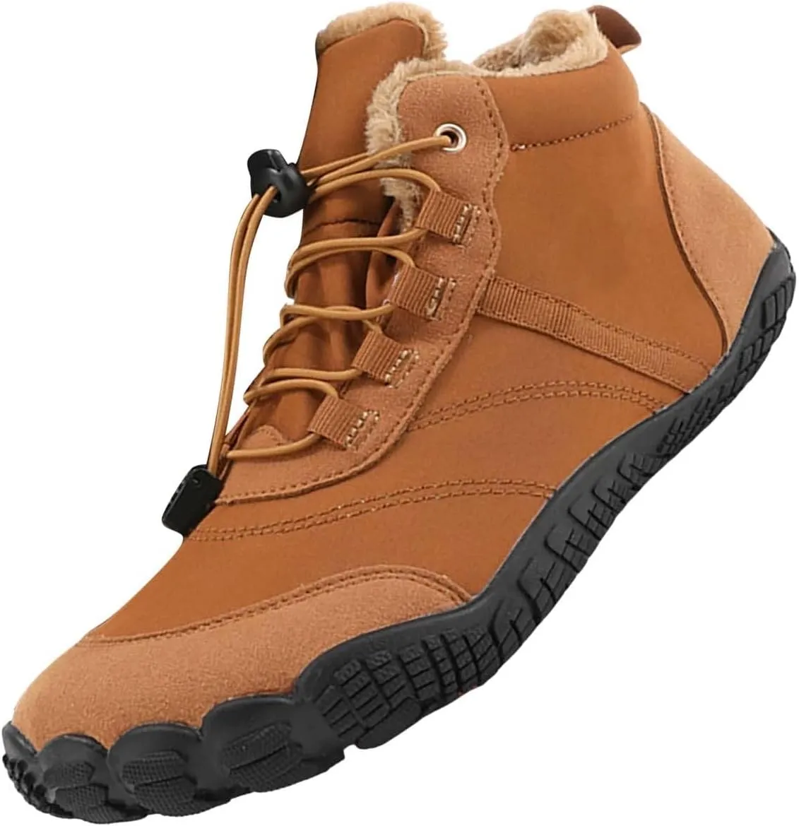 Womens Winter Sport Waterproof Boots Snow Boots Fur Lined Warm Ankle Boots Slip On Fuzzy Hiking Booties