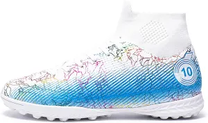 Youth or Adult Women's Soccer Shoes Have Strong Grip, Lightweight and Durable, Medium Width Version, Training Sports Shoes (White, Adult, Women, 5.5, Numeric, US Footwear Size System, Medium)