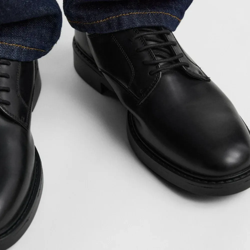 ZARA Lace Up Oxford 2402-420-800-BLK